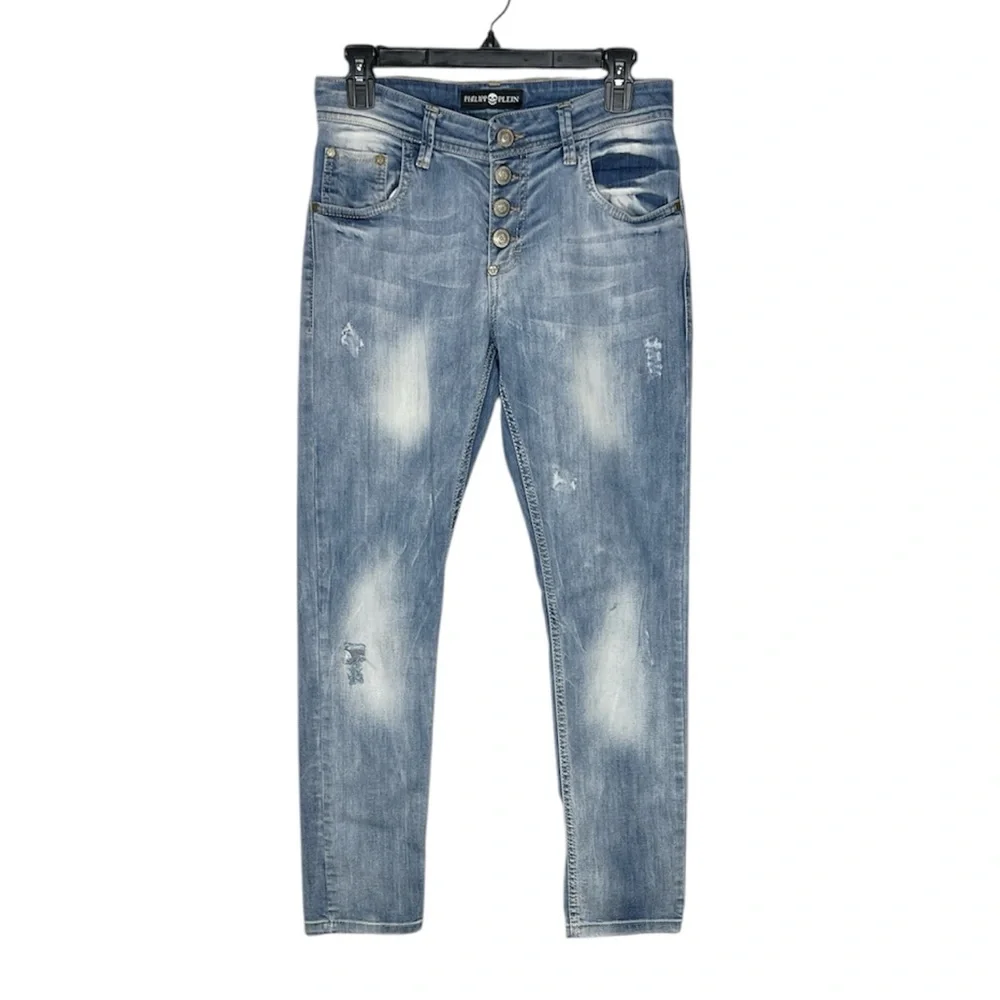 Philipp Plein Distressed Light Wash jeans size 27